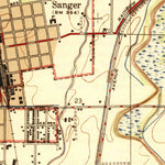 United States Geological Survey Sanger, CA (1947, 24000-Scale) digital map