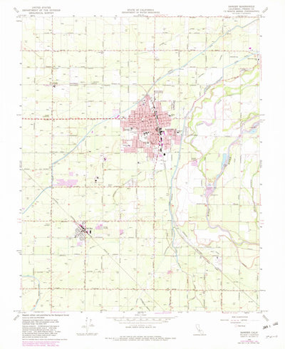 United States Geological Survey Sanger, CA (1965, 24000-Scale) digital map