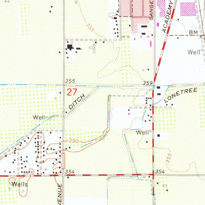 United States Geological Survey Sanger, CA (1965, 24000-Scale) digital map