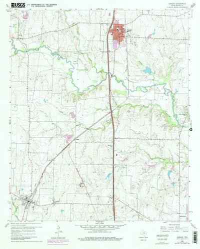 United States Geological Survey Sanger, TX (1960, 24000-Scale) digital map