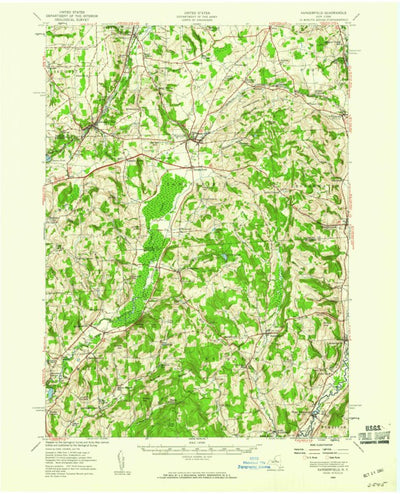 United States Geological Survey Sangerfield, NY (1943, 62500-Scale) digital map