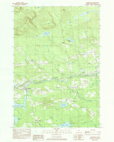 United States Geological Survey Sangerville, ME (1984, 24000-Scale) digital map