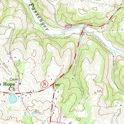 United States Geological Survey Sango, TN (1957, 24000-Scale) digital map
