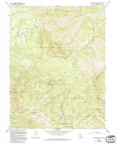 United States Geological Survey Sanhedrin Mountain, CA (1966, 24000-Scale) digital map