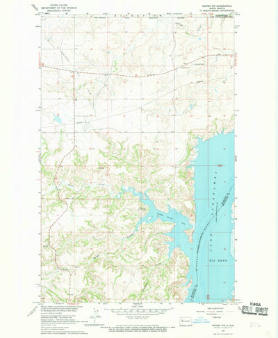 United States Geological Survey Sanish NW, ND (1967, 24000-Scale) digital map