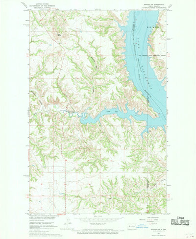 United States Geological Survey Sanish SW, ND (1967, 24000-Scale) digital map