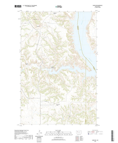 United States Geological Survey Sanish SW, ND (2020, 24000-Scale) digital map