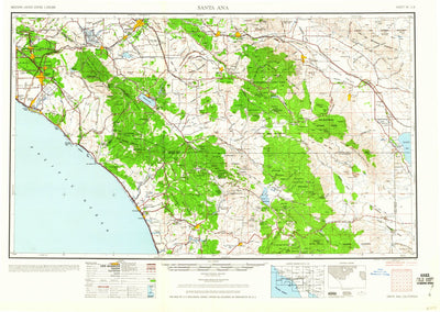 United States Geological Survey Santa Ana, CA (1960, 250000-Scale) digital map