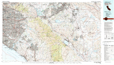 United States Geological Survey Santa Ana, CA (1983, 100000-Scale) digital map