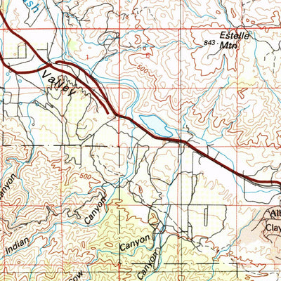 United States Geological Survey Santa Ana, CA (1983, 100000-Scale) digital map