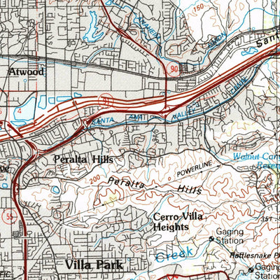 United States Geological Survey Santa Ana, CA (1983, 100000-Scale) digital map