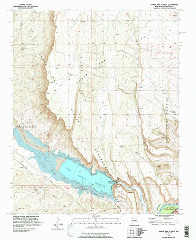 United States Geological Survey Santa Ana Pueblo, NM (1990, 24000-Scale) digital map