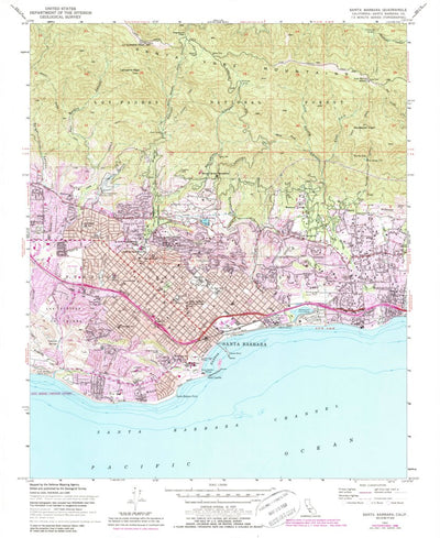 United States Geological Survey Santa Barbara, CA (1952, 24000-Scale) digital map