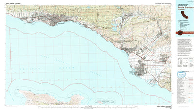 United States Geological Survey Santa Barbara, CA (1982, 100000-Scale) digital map