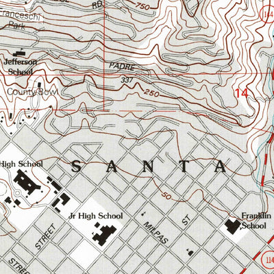 United States Geological Survey Santa Barbara, CA (1995, 24000-Scale) digital map