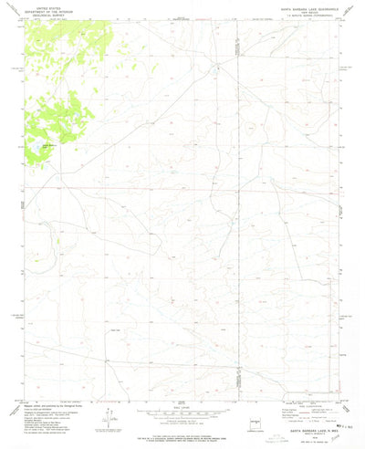 United States Geological Survey Santa Barbara Lake, NM (1978, 24000-Scale) digital map