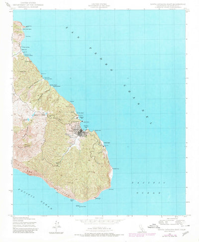 United States Geological Survey Santa Catalina East, CA (1943, 24000-Scale) digital map