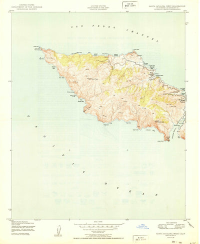 United States Geological Survey Santa Catalina West, CA (1950, 24000-Scale) digital map