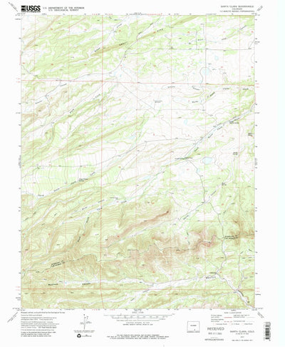United States Geological Survey Santa Clara, CO (1972, 24000-Scale) digital map