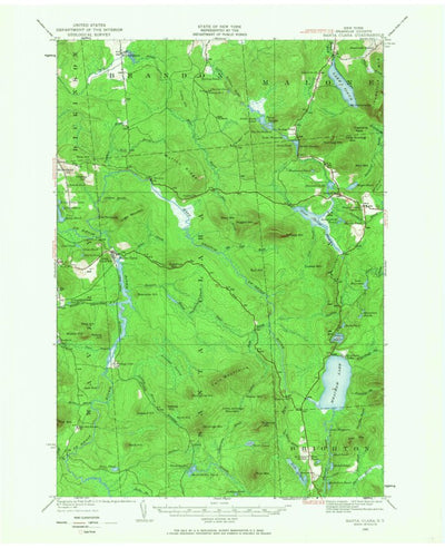 United States Geological Survey Santa Clara, NY (1921, 62500-Scale) digital map