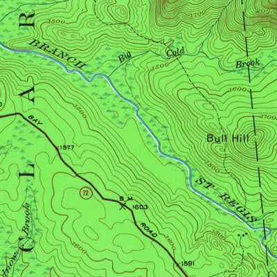 United States Geological Survey Santa Clara, NY (1921, 62500-Scale) digital map