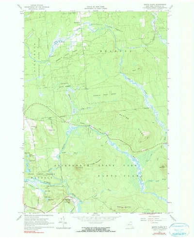 United States Geological Survey Santa Clara, NY (1964, 24000-Scale) digital map