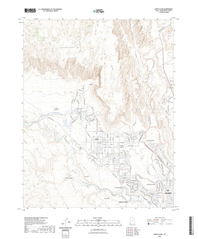 United States Geological Survey Santa Clara, UT (2023, 24000-Scale) digital map