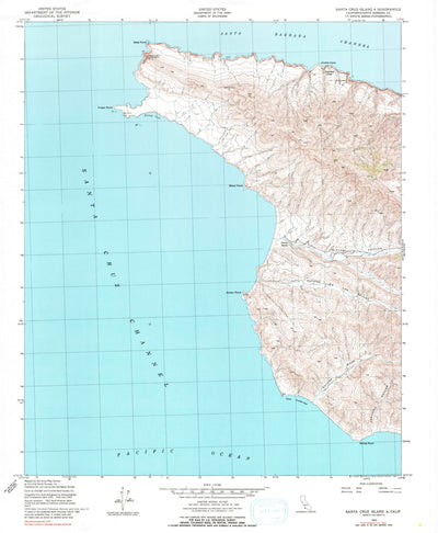 United States Geological Survey Santa Cruz Island A, CA (1943, 24000-Scale) digital map
