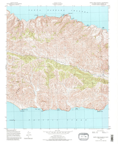 United States Geological Survey Santa Cruz Island B, CA (1943, 24000-Scale) digital map