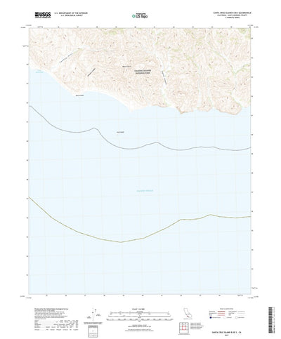 United States Geological Survey Santa Cruz Island B OE S, CA (2021, 24000-Scale) digital map