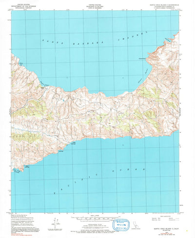 United States Geological Survey Santa Cruz Island C, CA (1943, 24000-Scale) digital map