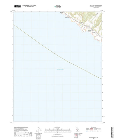 United States Geological Survey Santa Cruz OE W, CA (2021, 24000-Scale) digital map