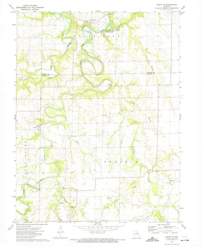 United States Geological Survey Santa FE, MO (1972, 24000-Scale) digital map