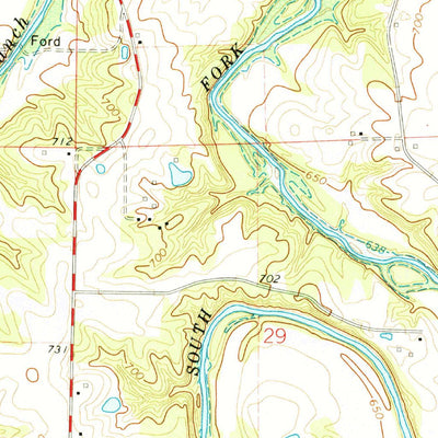 United States Geological Survey Santa FE, MO (1972, 24000-Scale) digital map