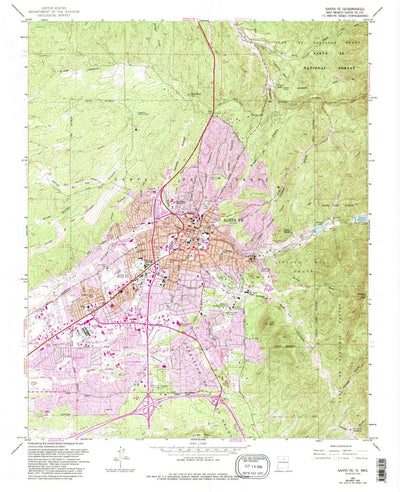 United States Geological Survey Santa FE, NM (1952, 24000-Scale) digital map
