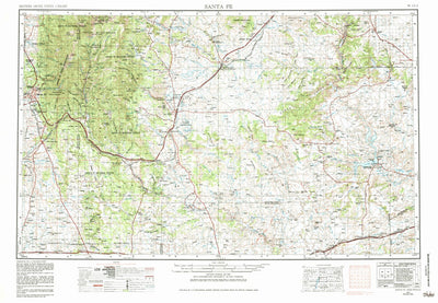 United States Geological Survey Santa FE, NM (1954, 250000-Scale) digital map