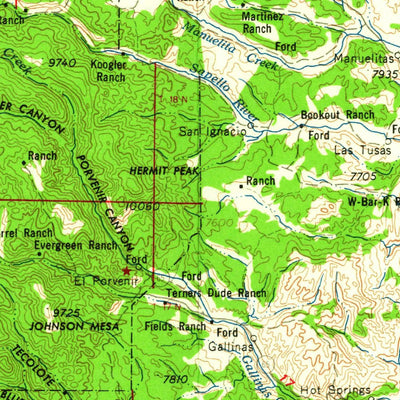 United States Geological Survey Santa FE, NM (1958, 250000-Scale) digital map