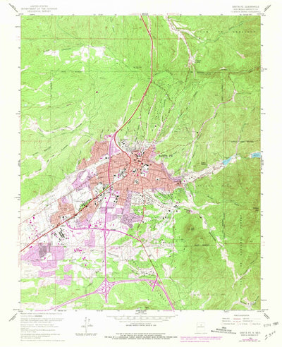 United States Geological Survey Santa FE, NM (1961, 24000-Scale) digital map