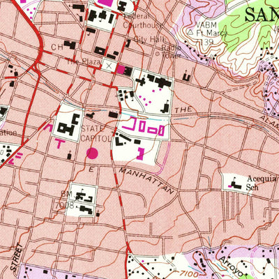 United States Geological Survey Santa FE, NM (1961, 24000-Scale) digital map