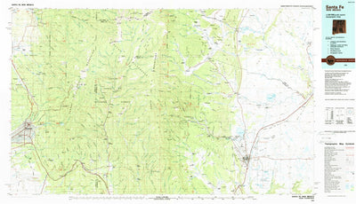 United States Geological Survey Santa FE, NM (1983, 100000-Scale) digital map