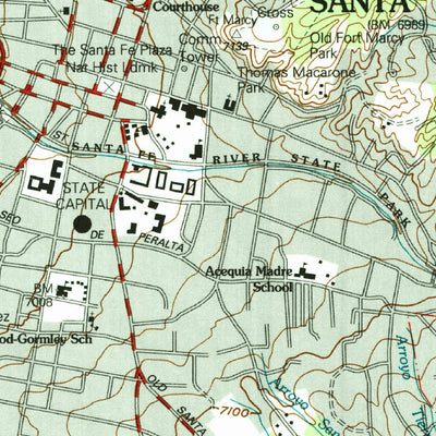 United States Geological Survey Santa FE, NM (2002, 24000-Scale) digital map