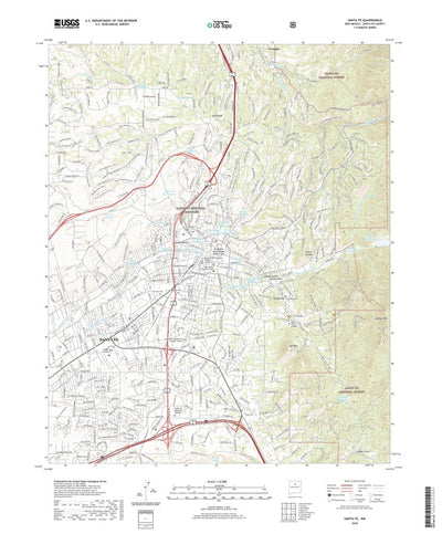 United States Geological Survey Santa Fe, NM (2020, 24000-Scale) digital map