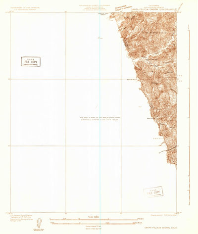 United States Geological Survey Santa Felicia Canyon, CA (1931, 24000-Scale) digital map