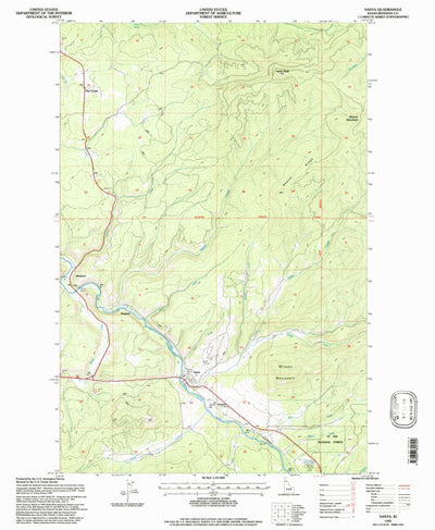 United States Geological Survey Santa, ID (1995, 24000-Scale) digital map
