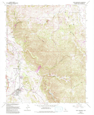 United States Geological Survey Santa Margarita, CA (1965, 24000-Scale) digital map
