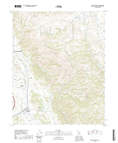United States Geological Survey Santa Margarita, CA (2021, 24000-Scale) digital map