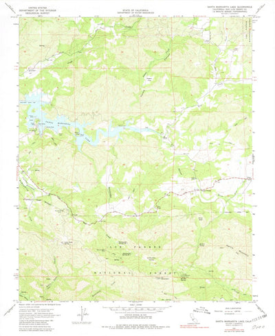 United States Geological Survey Santa Margarita Lake, CA (1967, 24000-Scale) digital map