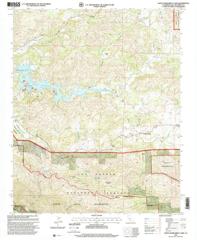 United States Geological Survey Santa Margarita Lake, CA (1995, 24000-Scale) digital map