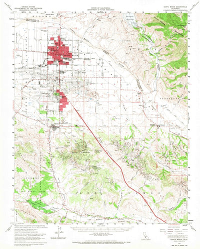 United States Geological Survey Santa Maria, CA (1959, 62500-Scale) digital map