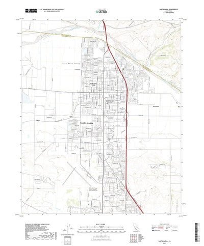 United States Geological Survey Santa Maria, CA (2021, 24000-Scale) digital map